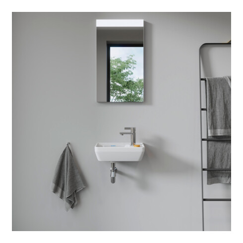 Duravit Handwaschbecken D-Neo 40x22cm, B li, o ÜL, m HLB, m HL, re, we