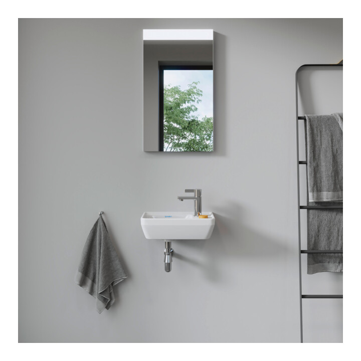 Duravit Handwaschbecken D-Neo 40x22cm, B li, o ÜL, m HLB, m HL, re, we