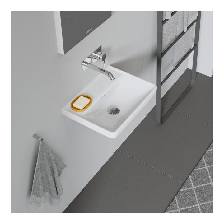 Duravit Handwaschbecken D-Neo 45x33,5cm, o. ÜL, m HLB, o. HL, weiß