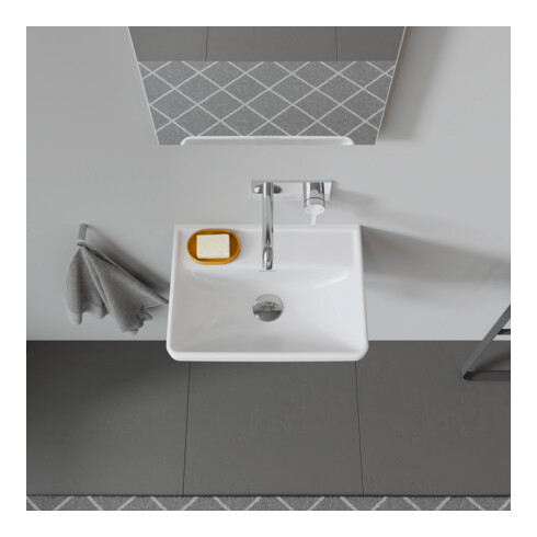 Duravit Handwaschbecken D-Neo 45x33,5cm, o. ÜL, m HLB, o. HL, weiß