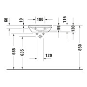 Duravit Handwaschbecken D-Neo 45x33,5cm, o. ÜL, m HLB, o. HL, weiß-2