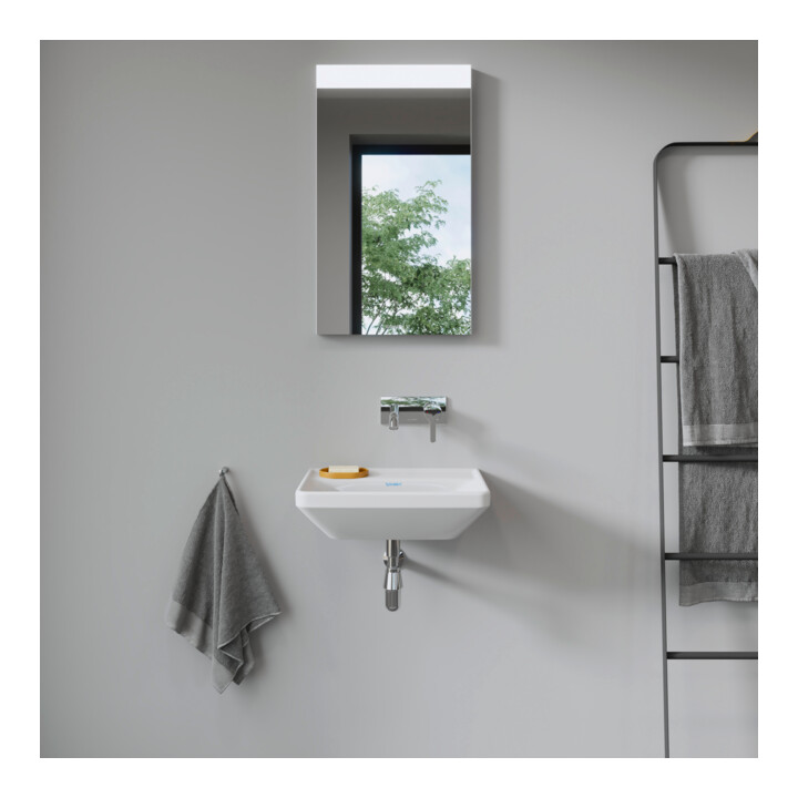 Duravit Handwaschbecken D-Neo 45x33,5cm, o. ÜL, m HLB, o. HL, weiß