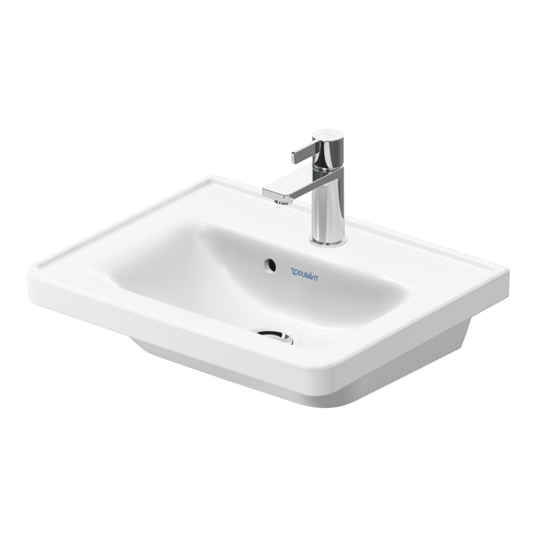 Duravit Handwaschbecken D-Neo 50x40cm, m ÜL, HLB, mit Hahnloch, weiß