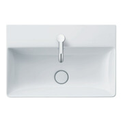 Duravit Handwaschbecken DuraSquare 45x35cm, o. ÜL, m HLB, m Hahnloch, weiß