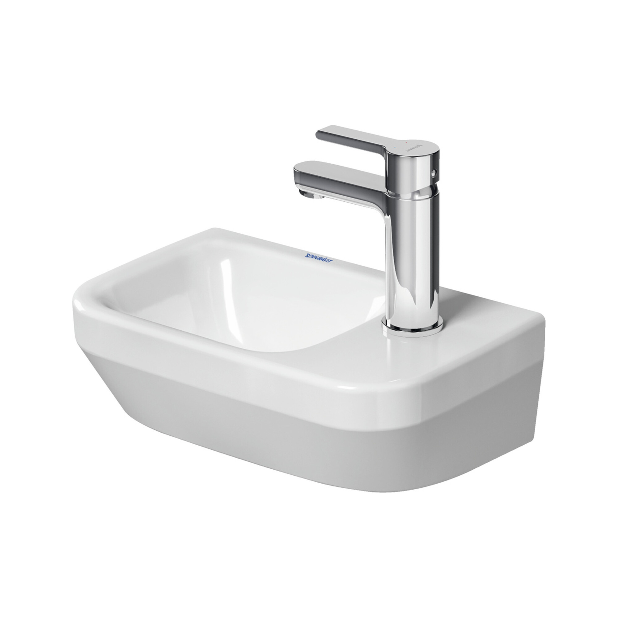 Duravit Handwaschbecken DuraStyle 36x22cm, m HL re, o. ÜL, m HLB, weiß