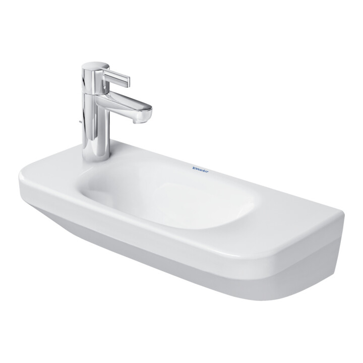 Duravit Handwaschbecken DuraStyle 50x22cm, o. ÜL, m HLB, o. Hahnloch, weiß