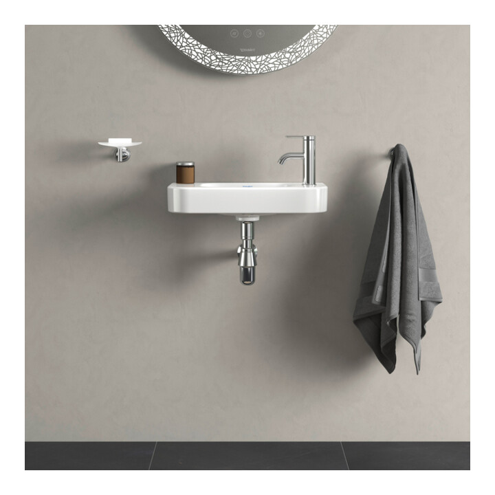 Duravit Handwaschbecken Happy D.2 50x22cm, o. ÜL, m HLB, HL rechts, weiß