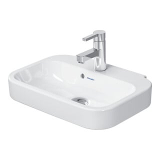 Duravit Handwaschbecken Happy D.2 50x36cm, m HL, ÜL, Hahnlochbank, weiß