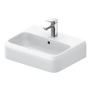 Duravit Handwaschbecken Qatego 45x35cm, m Hahnl., ÜL, Hahnloch, we hgl