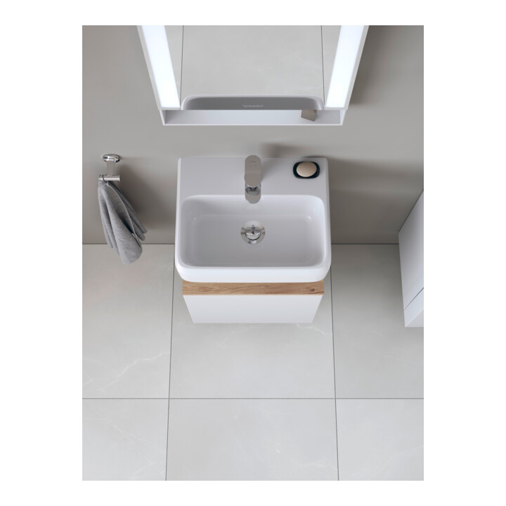 Duravit Handwaschbecken Qatego 45x35cm, m Hahnl., ÜL, Hahnloch, we hgl