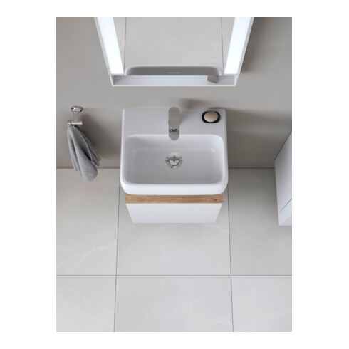 Duravit Handwaschbecken Qatego 45x35cm, m Hahnl., ÜL, Hahnloch, we hgl