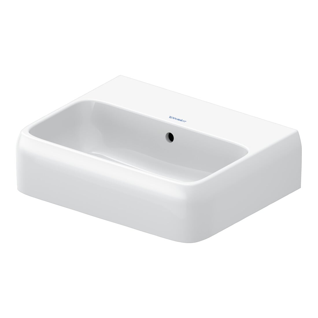 Duravit Handwaschbecken Qatego 45x35cm, o HL, m ÜL, Hahnloch, we hgl