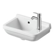 Duravit Handwaschbecken Starck 3 40x26cm, HL re, m ÜL, Hahnlochbank, weiß