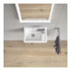 Duravit Handwaschbecken Starck 3 40x26cm, HL re, m ÜL, Hahnlochbank, weiß