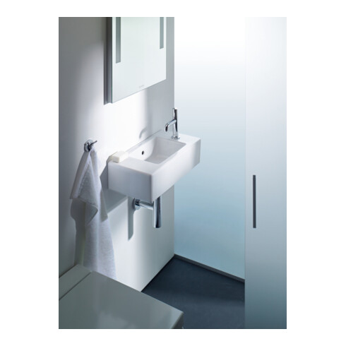 Duravit Handwaschbecken Vero 25x45cm, m HL, ÜL, Hahnlochbank, weiß