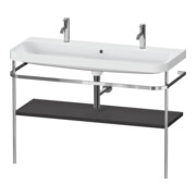 Duravit Happy D.2 Plus Meuble lavabo 117,5x49 cm, 1 trou, avec console, graphite mat