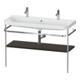 Duravit Happy D.2 Plus Meuble lavabo 117,5x49 cm, 1 trou, avec console, noyer satiné-1