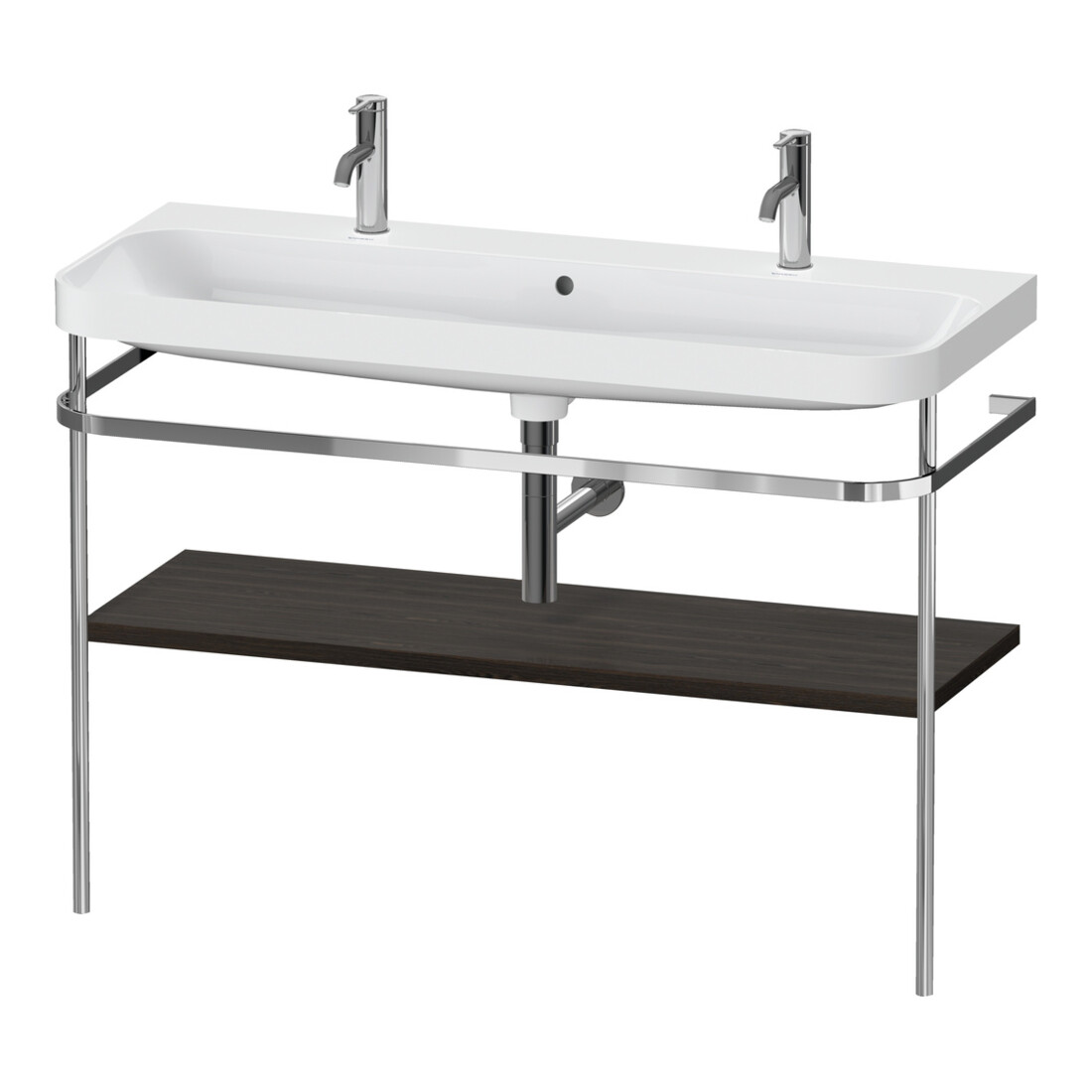 Duravit Happy D.2 Plus Meuble lavabo 117,5x49 cm, 1 trou, avec console, noyer satiné