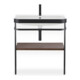 Duravit Happy D.2 Plus Meuble lavabo 77,5x49 cm, 2 trous, noyer, avec console-3
