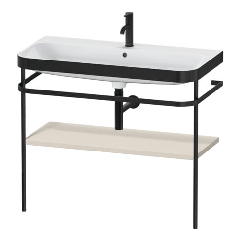 Duravit Happy D.2 Plus meuble lavabo 97,5x49 cm, 1 t, taupe mat, avec console