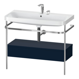 Duravit Happy D.2 Plus Meuble lavabo 97,5x49 cm, 2 trous, bleu mat, avec console, 1 tiroir