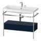 Duravit Happy D.2 Plus Meuble lavabo 97,5x49 cm, 2 trous, bleu mat, avec console, 1 tiroir-1