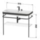 Duravit Happy D.2 Plus Meuble lavabo 97,5x49 cm, 2 trous, graphite mat, avec console-4