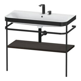 Duravit Happy D.2 Plus Meuble lavabo 97,5x49 cm, 2 trous, noyer, avec console