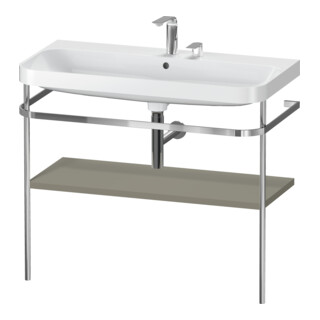 Duravit Happy D.2 Plus Meuble lavabo 97,5x49 cm, 2 trous, st-g satiné, avec console