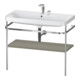 Duravit Happy D.2 Plus Meuble lavabo 97,5x49 cm, 2 trous, st-g satiné, avec console-1