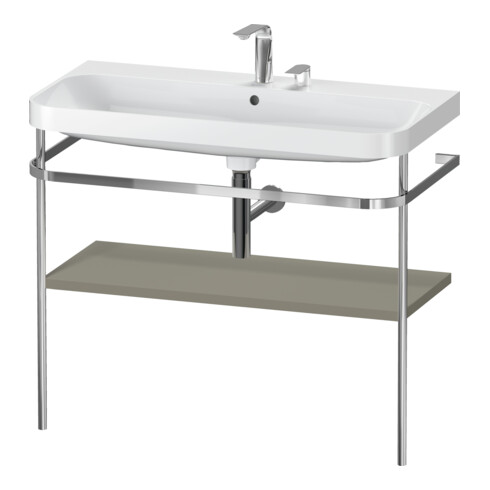 Duravit Happy D.2 Plus Meuble lavabo 97,5x49 cm, 2 trous, st-g satiné, avec console
