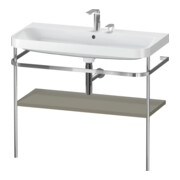 Duravit Happy D.2 Plus Meuble lavabo 97,5x49 cm, 2 trous, st-g satiné, avec console