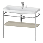 Duravit Happy D.2 Plus Meuble lavabo 97,5x49 cm, 2 trous, Tau satiné, avec console