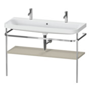 Duravit Happy D.2 Plus Meuble vasque 117,5x49 cm, 1 trou mitigeur, avec console, Tau satiné