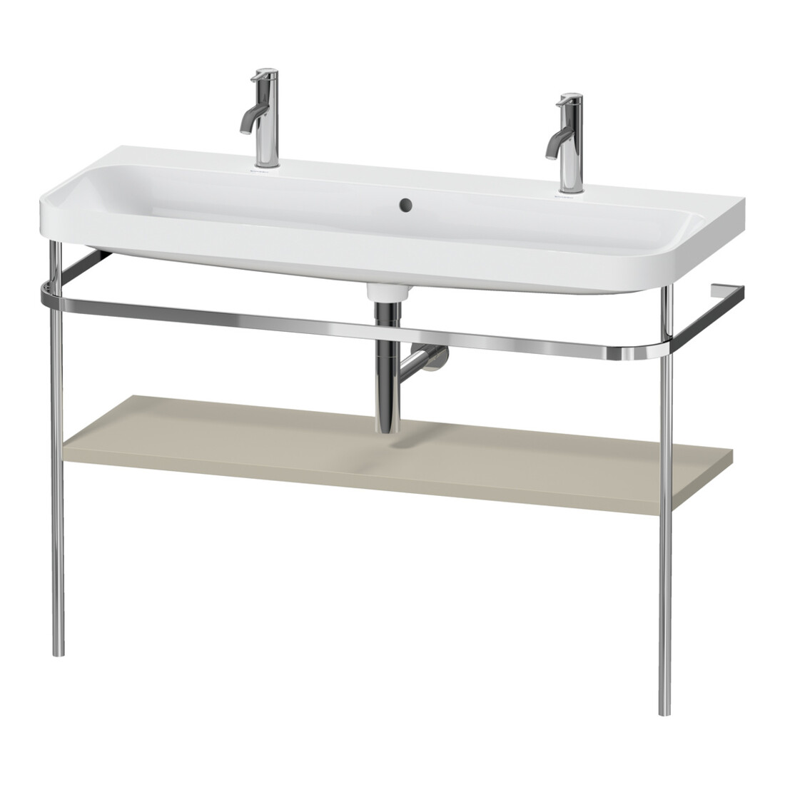 Duravit Happy D.2 Plus Meuble vasque 117,5x49 cm, 1 trou mitigeur, avec console, Tau satiné