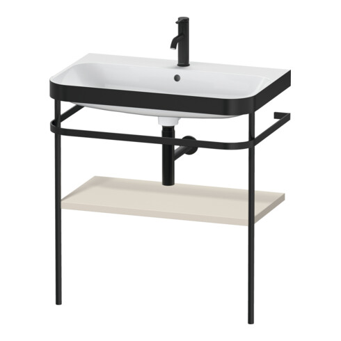 Duravit Happy D.2 Plus Meuble Vasque 77,5x49 cm, 1 Trous, Tau Mat, avec Console