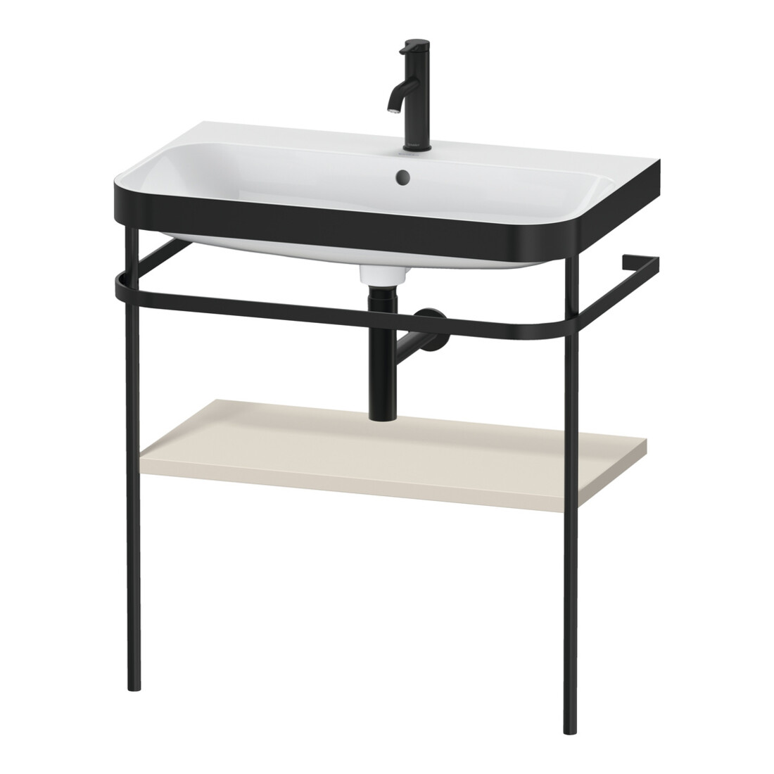 Duravit Happy D.2 Plus Meuble Vasque 77,5x49 cm, 1 Trous, Tau Mat, avec Console