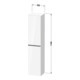Duravit Hochschrank D-Neo 40x36cm, 1 Tür, 5 Bö, An L, b geb/Bas ma