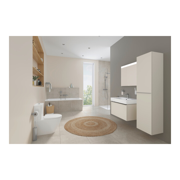 Duravit Hochschrank D-Neo 40x36cm, 1 Tür, 5 Bö, An li, chr/Taup ma