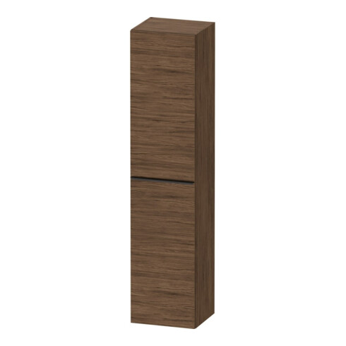 Duravit Hochschrank D-Neo 40x36cm, 1 Tür, 5 Bö, An R, sw/Nuss dkl.