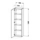 Duravit Hochschrank DuraStyle 40x24x140cm, Tür re, graph m/bas matt-4