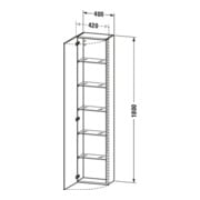 Duravit Hochschrank DuraStyle 40x24x180cm, Tür links, nussbaum natur-4