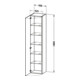 Duravit Hochschrank DuraStyle 40x36x180cm, Tür rechts, nussbaum dunkel