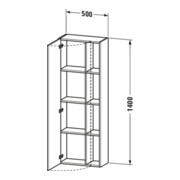 Duravit Hochschrank DuraStyle 50x24x140cm, Tür rechts, weiß Hochglanz-4