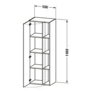 Duravit Hochschrank DuraStyle 50x36x140cm, Tür links, weiß Hochglanz-3