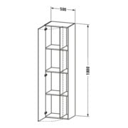 Duravit Hochschrank DuraStyle 50x36x180cm, Tür rechts, nussbaum natur-4