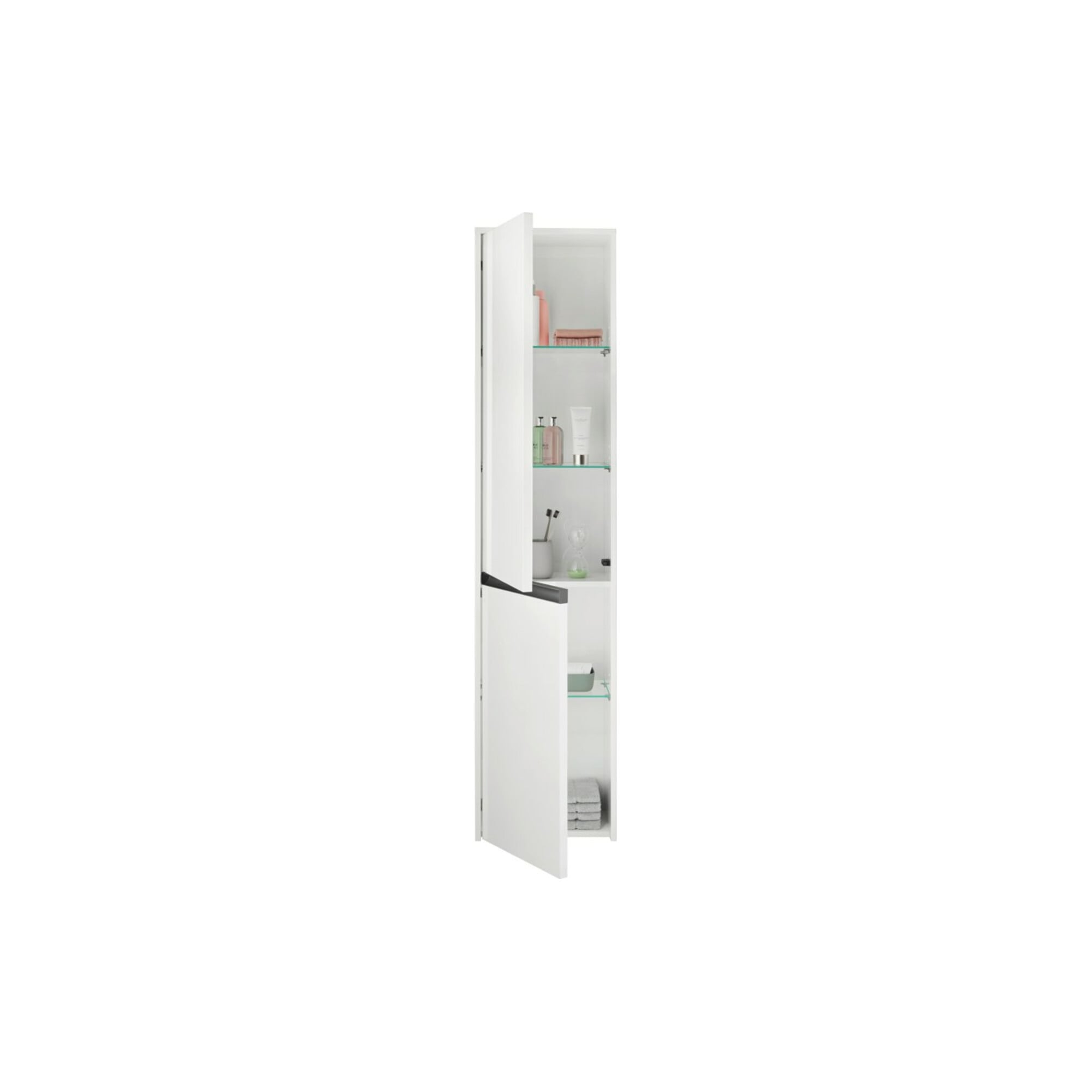 Duravit Hochschrank Ketho.2 40x36x176cm, 2 Tür., Anschl li, we. matt