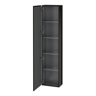 Duravit Hochschrank L-Cube 40x24,3x176cm, Tür li, schwarz Hochglanz