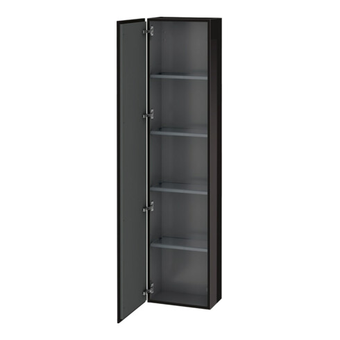 Duravit Hochschrank L-Cube 40x24,3x176cm, Tür li, schwarz Hochglanz