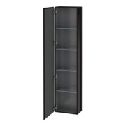 Duravit Hochschrank L-Cube 40x24,3x176cm, Tür li, schwarz Hochglanz
